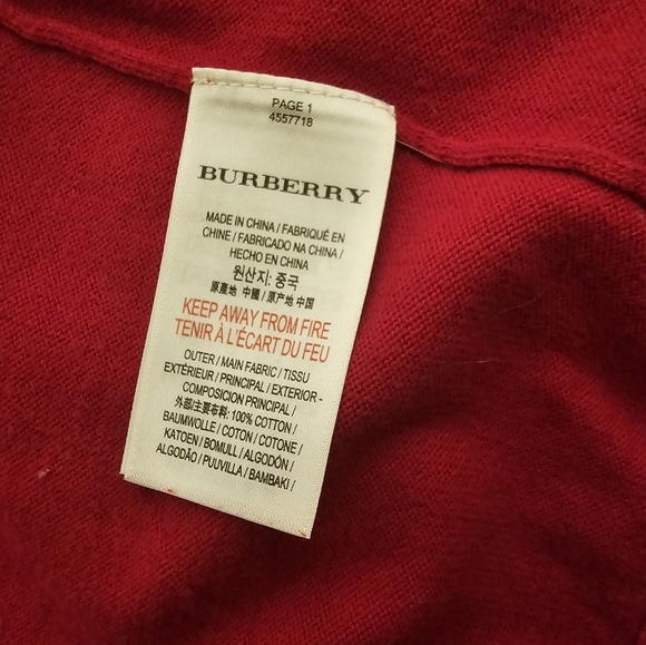 4T Burberry red sweater for boys - Picture 6 of 7
